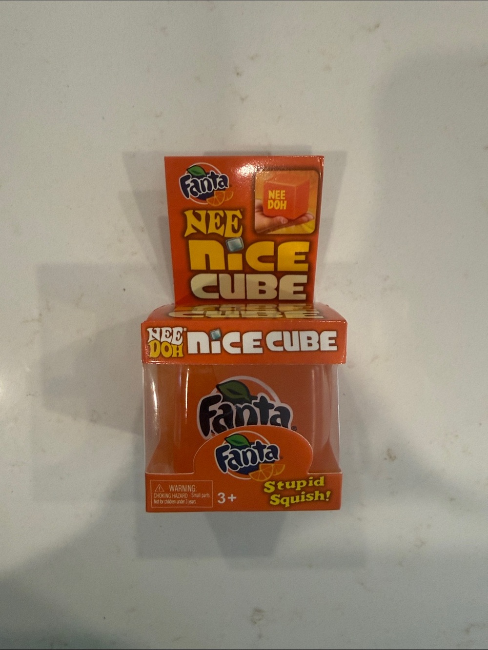 Squishy Fanta Nice Cube - Orange Stupid Squish Toy